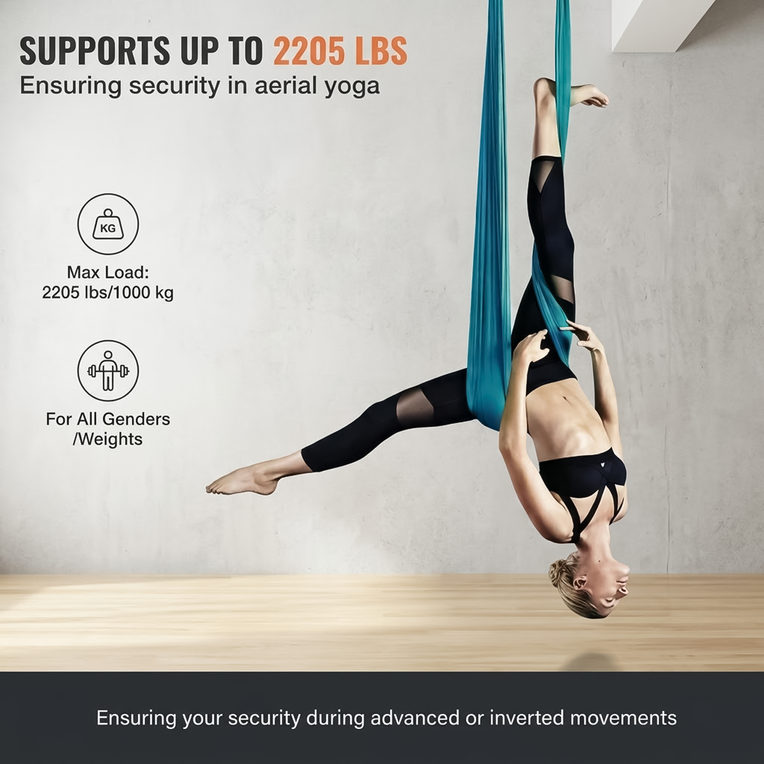 Aerial Yoga Hammock Swing Set - Anti-Gravity Inversion & Yoga Support | UK