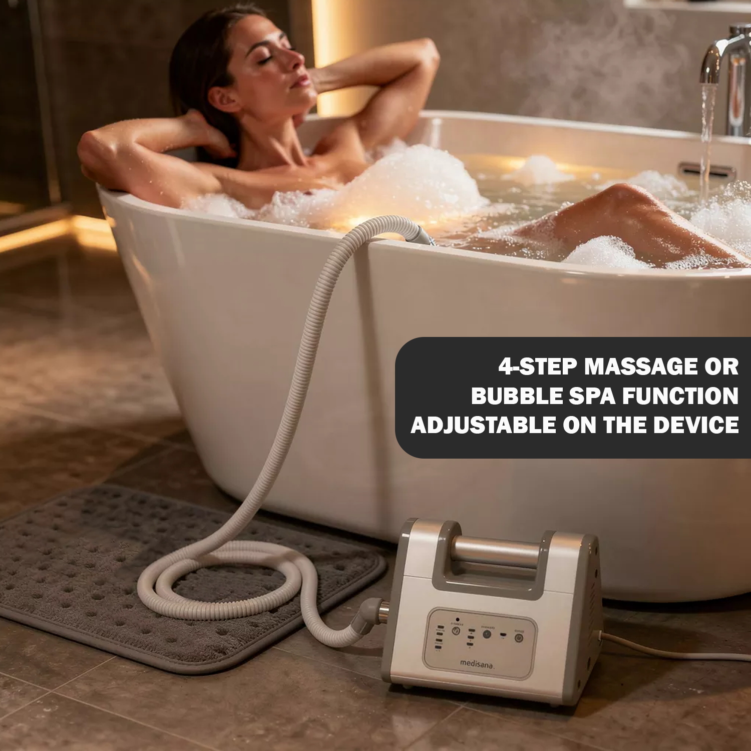 Air bubble spa mat for soothing bath therapy