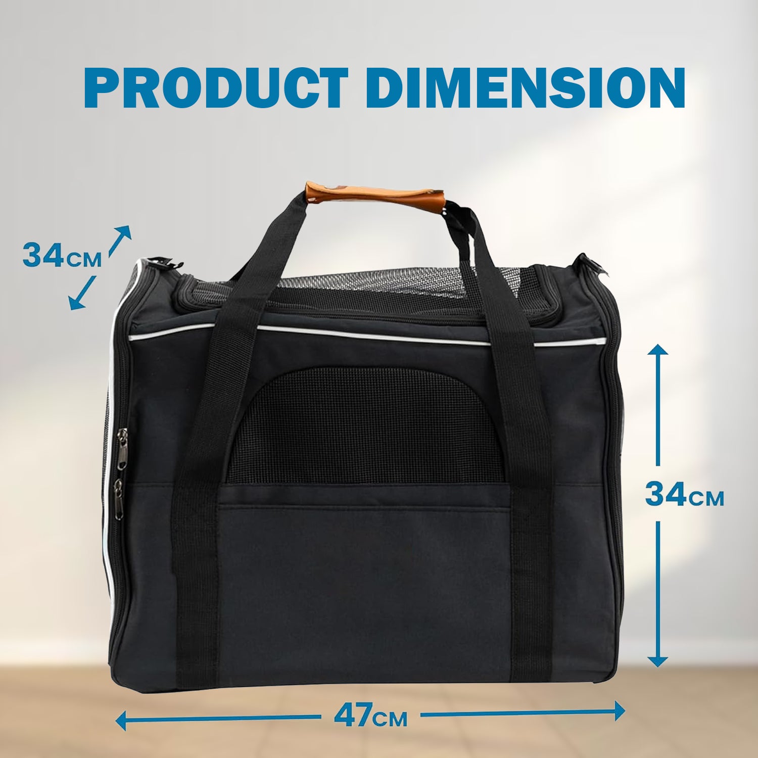 Airline-approved pet travel carrier bag
