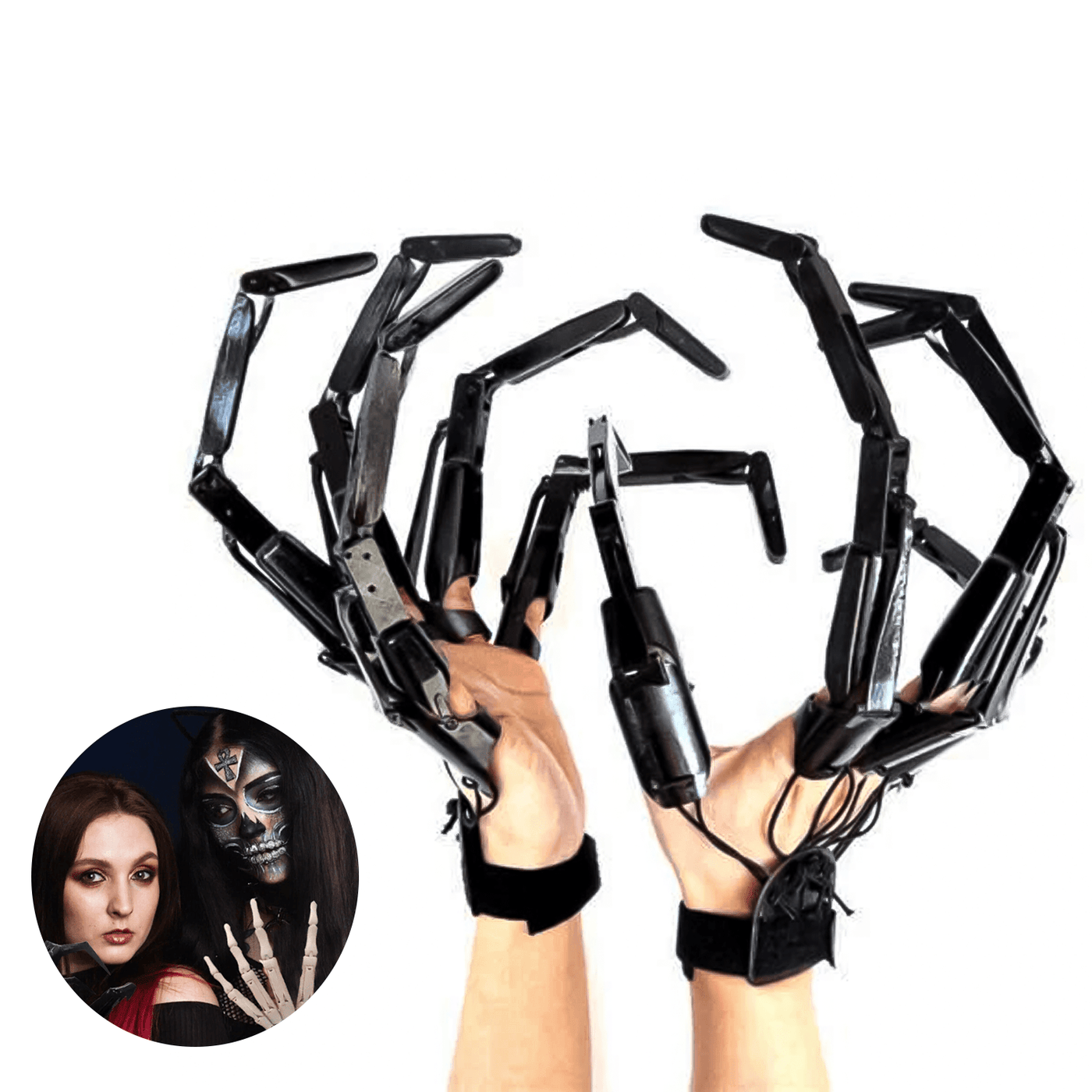 Articulated Finger Extension - 1Pair Halloween Hand Finger Extensions