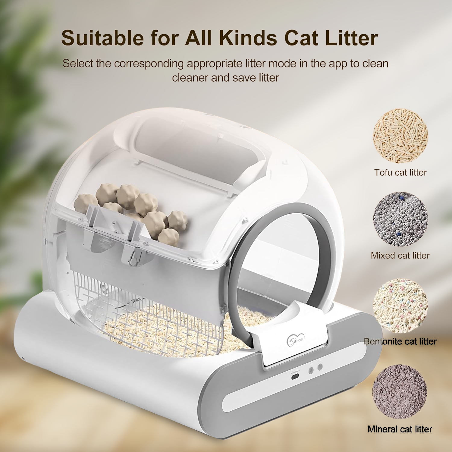 Automatic cat litter box with odor control