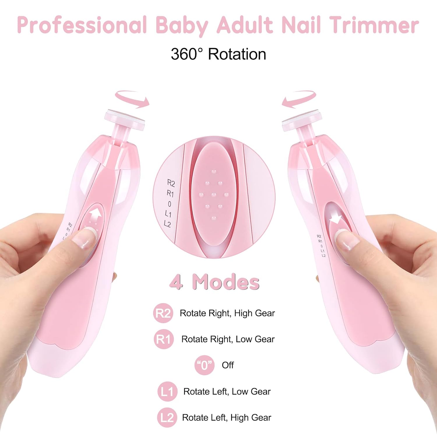 Electric Nail Trimmers - Baby Nail File Kit Clippers