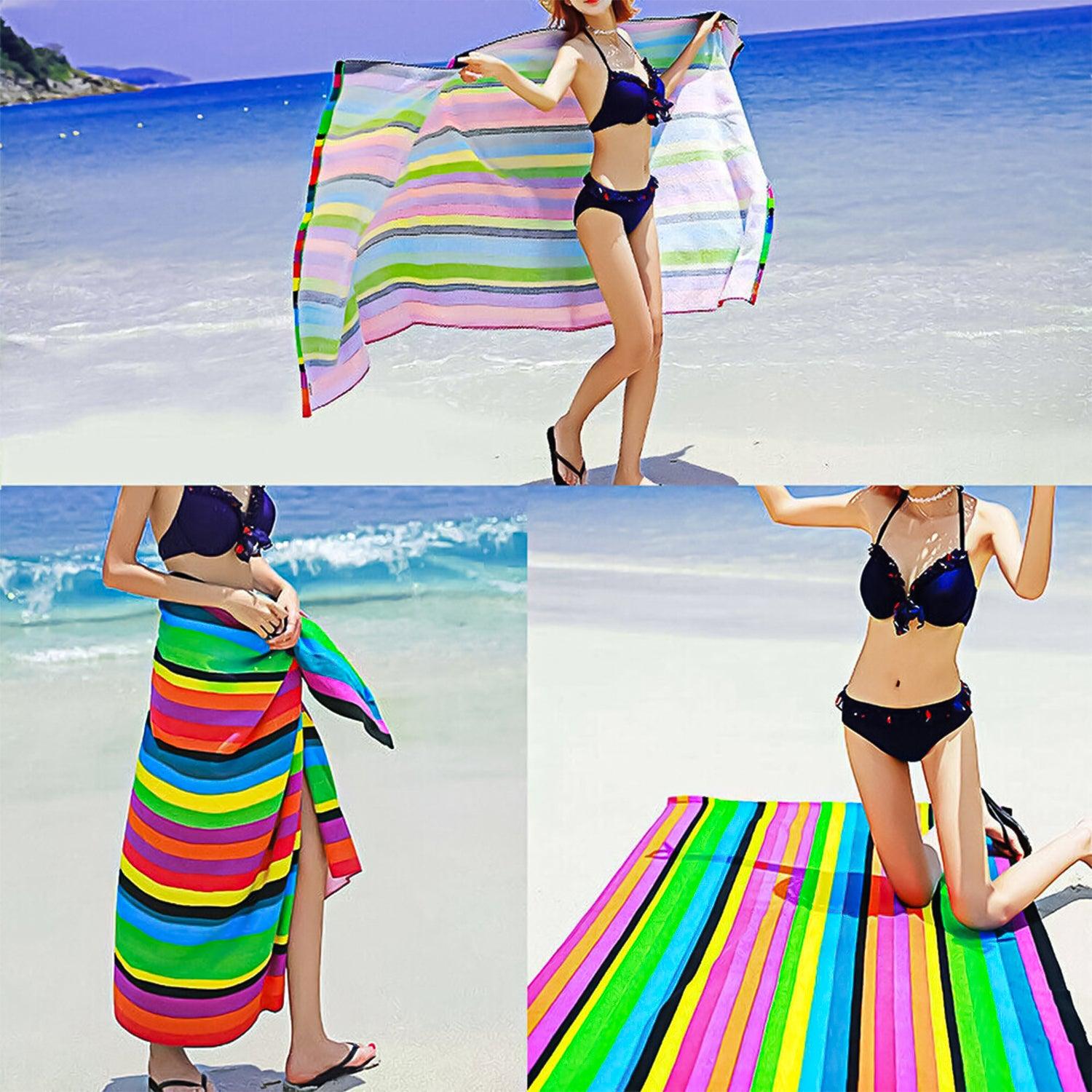 Microfibre Beach Towel Lightweight Beach Towel Quick Dry Travel