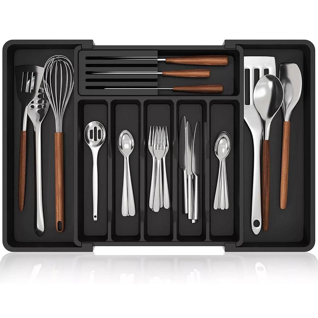 Black Cutlery Tray For Drawer 