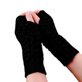 Black Thermal Fingerless Gloves