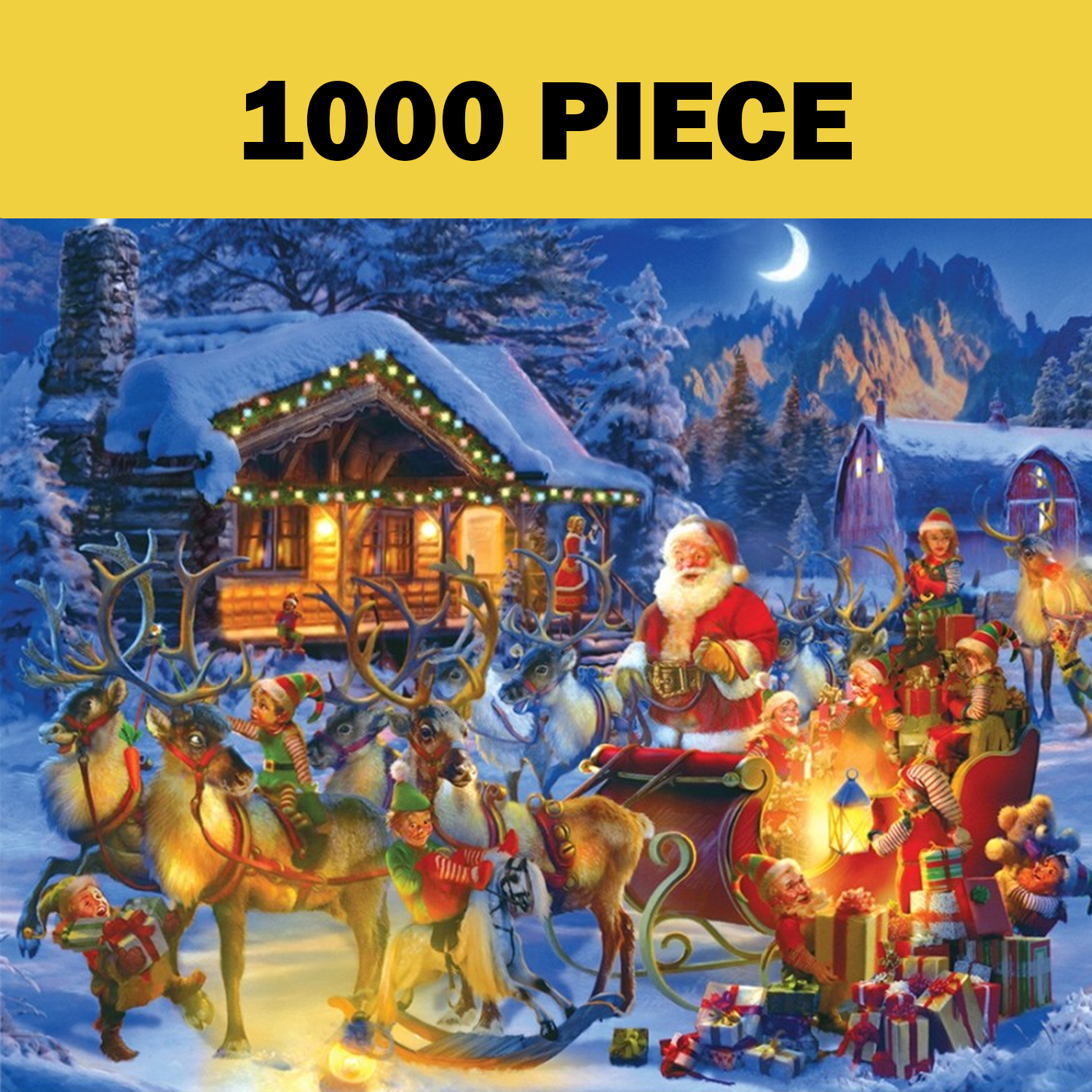 Christmas 1000 piece puzzle for adults and families