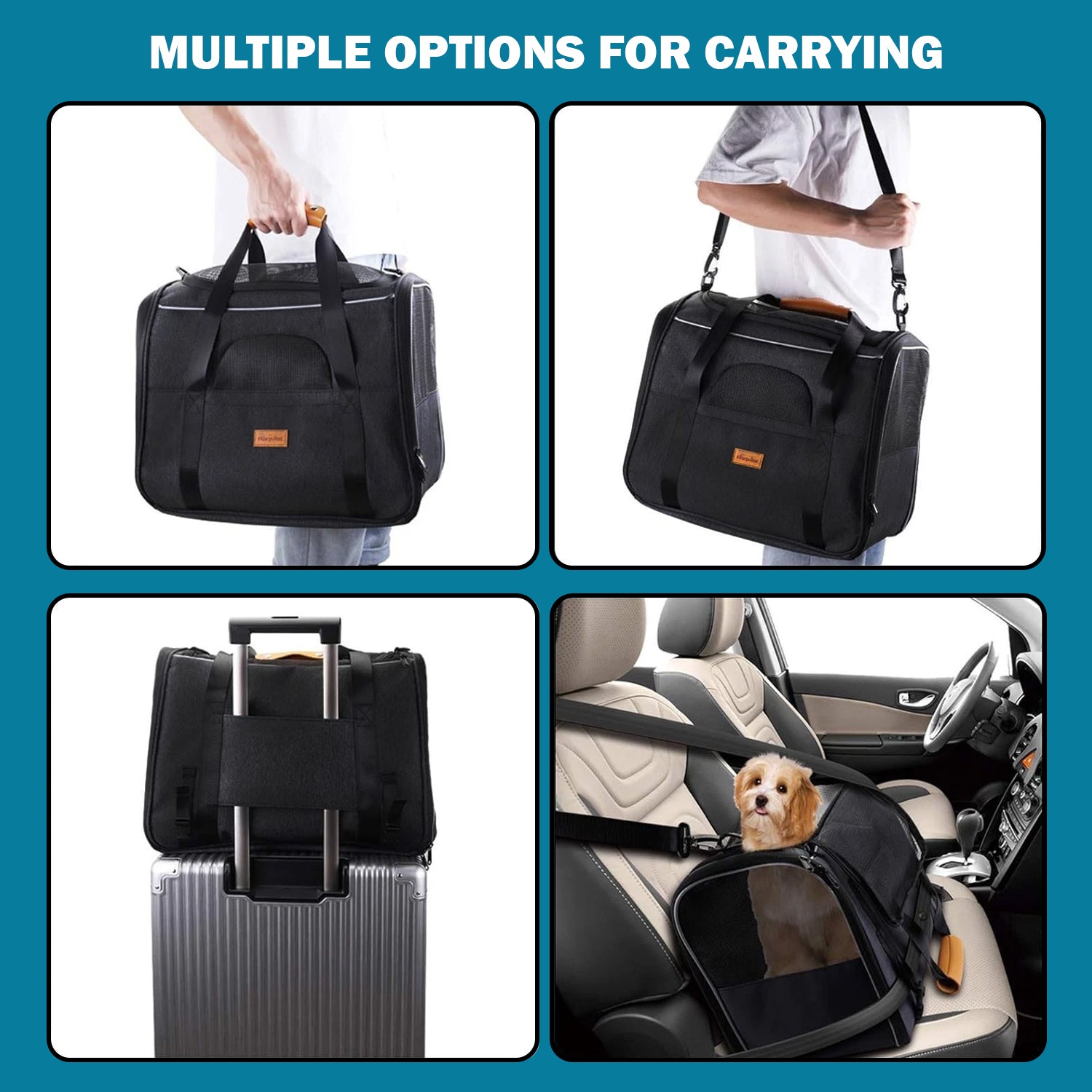 Comfortable dog and cat travel carrier bag