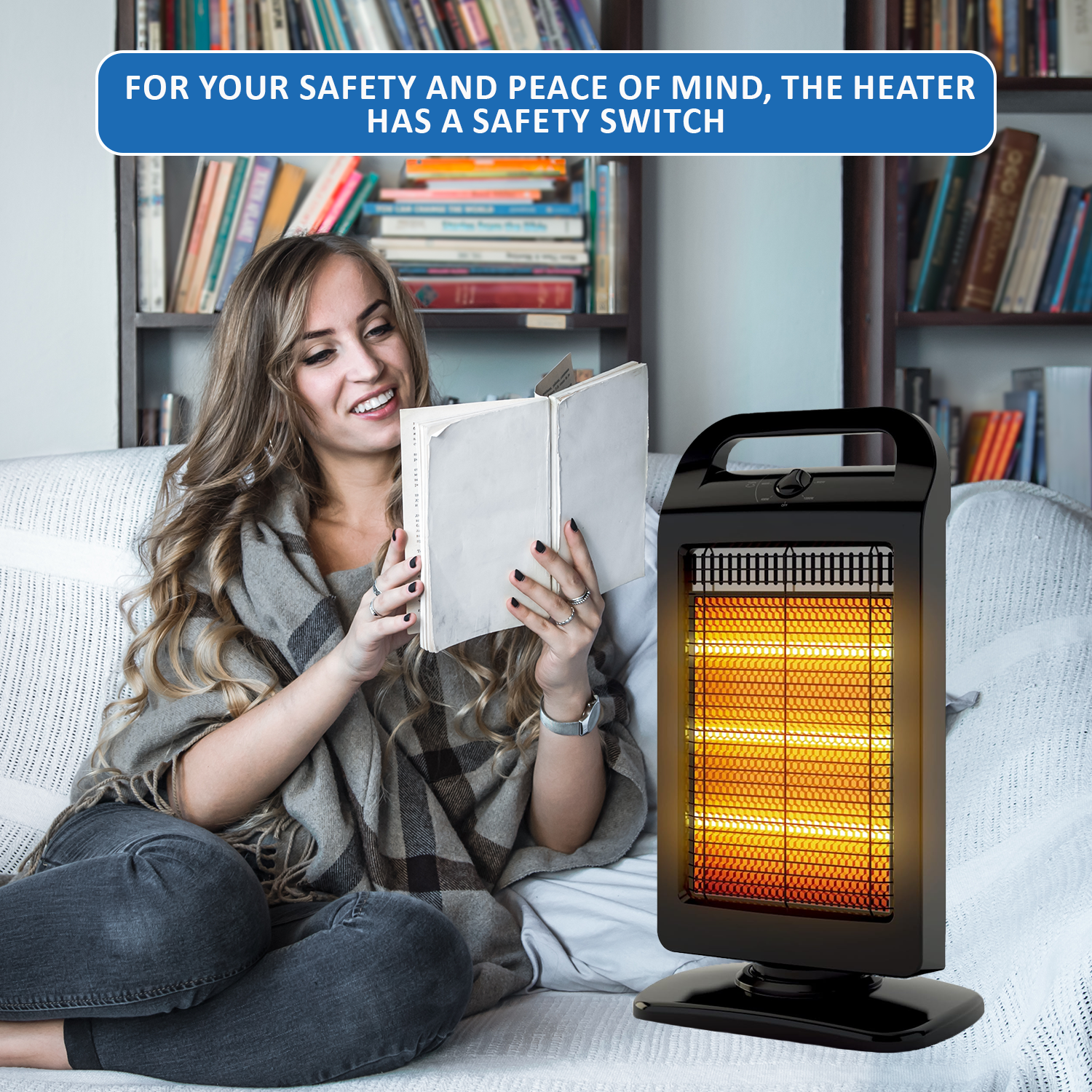 Compact electric heater for energy-efficient warmth