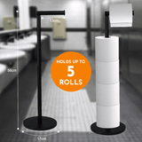 Compact standing toilet paper holder
