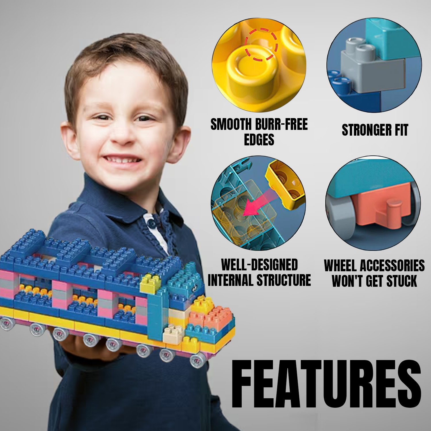 Creative interlocking blocks for toddlers