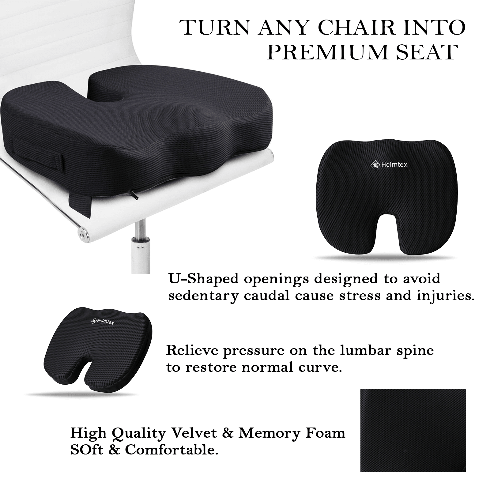 Comfort Chair Cushions Seat Pillow Back Pain Relief Foam Chair Maskura Store Get Trendy Get Fit