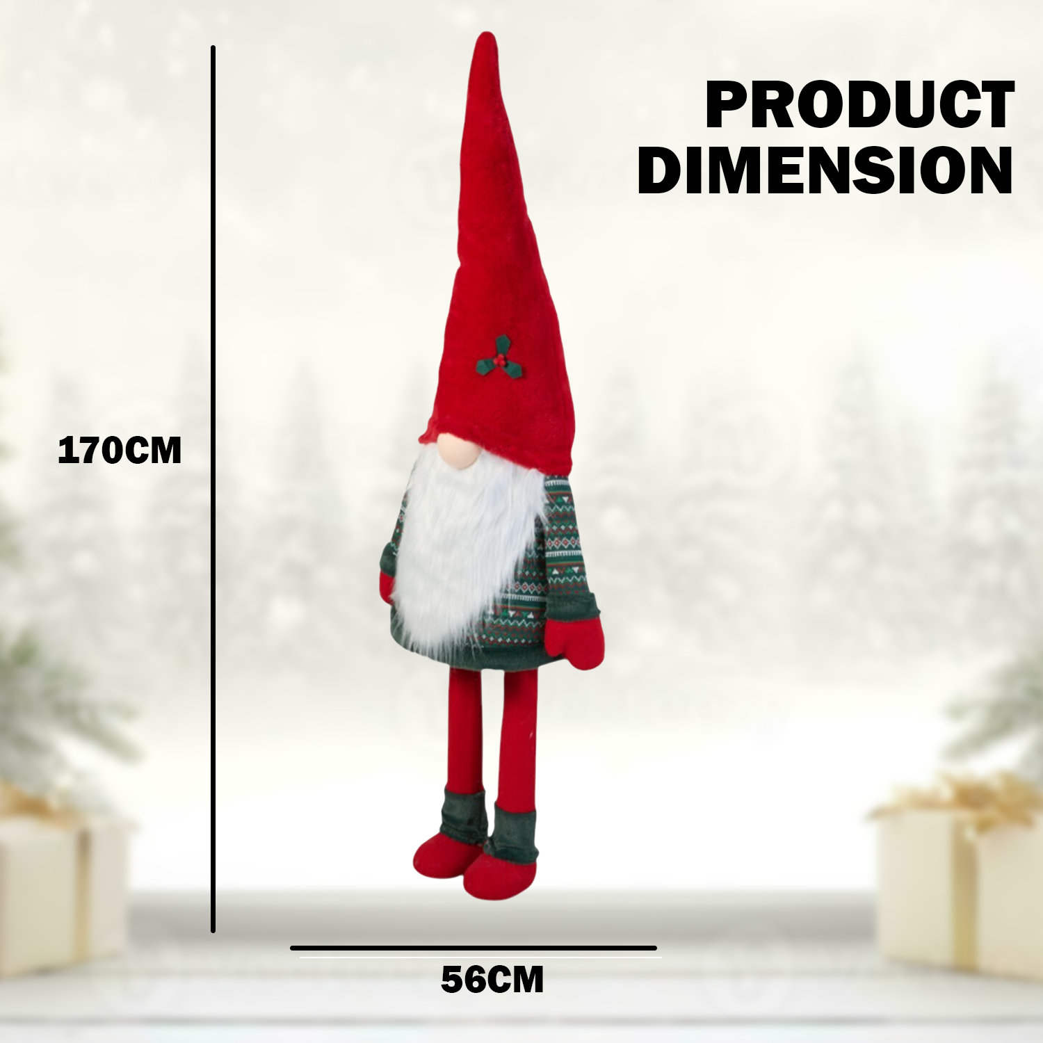 Cute festive gonk ornament for holiday décor