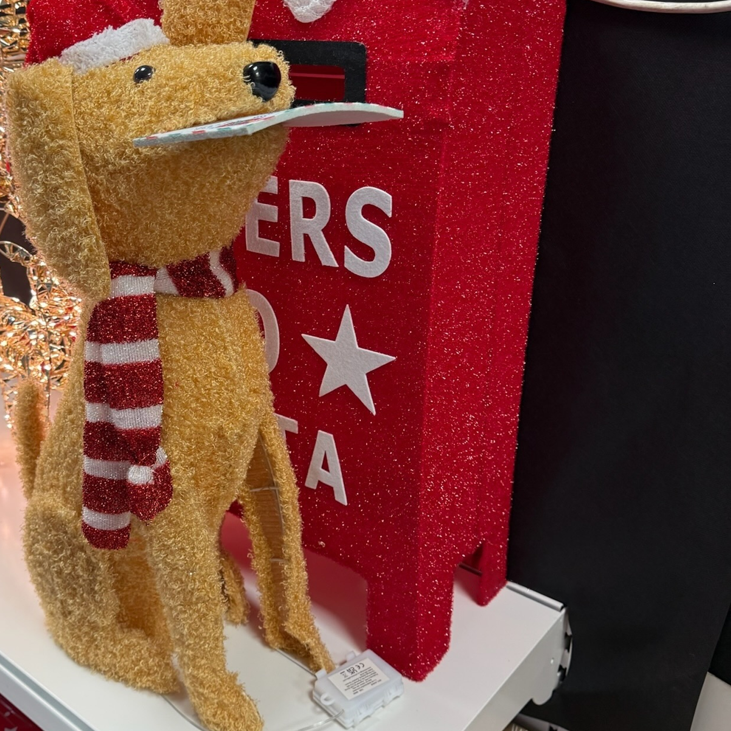 Decorative light up postbox for Christmas letters