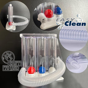 Best Lung Exercise Device - Three-ball Breathing Trainer Lung Respiratory Exerciser