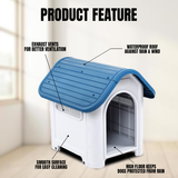 Easy to clean plastic kennel for dogs