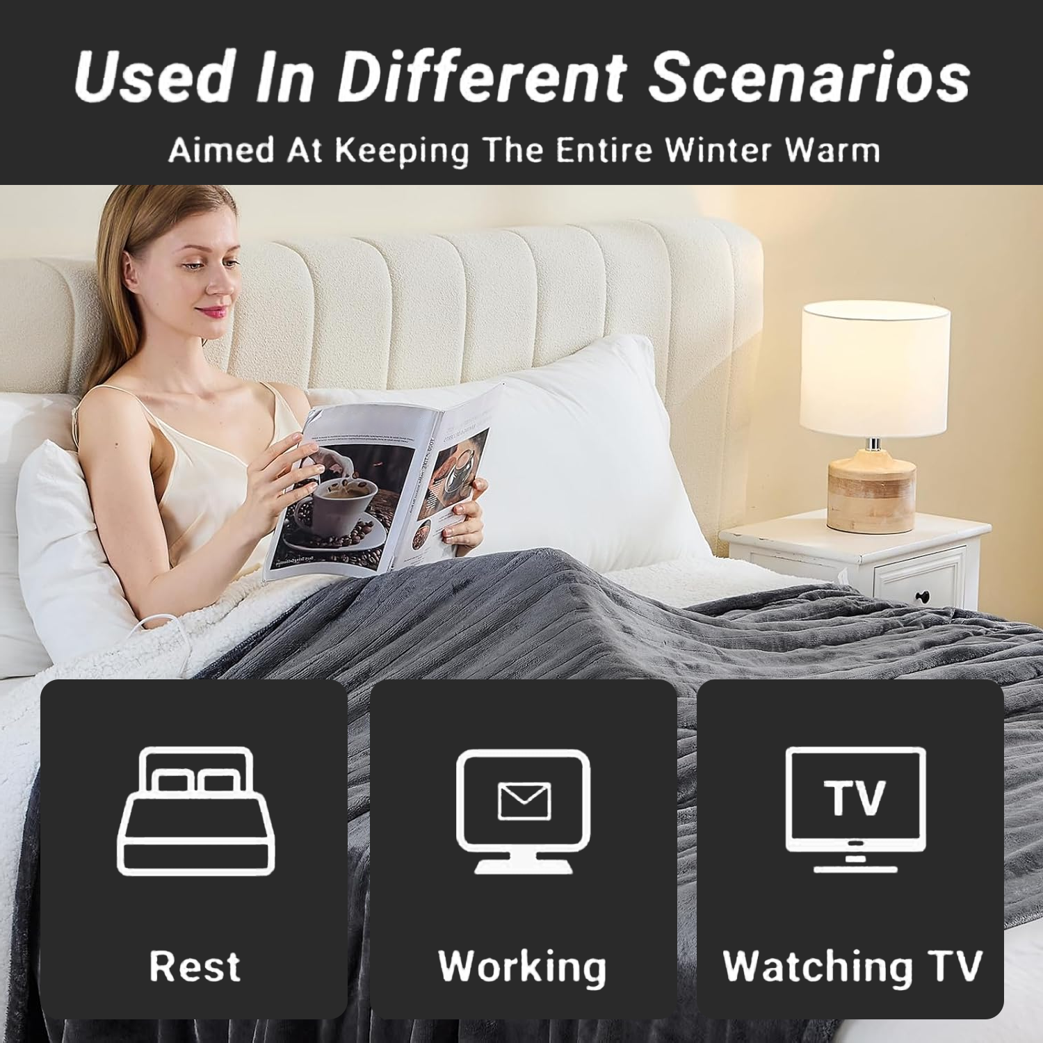 Energy-efficient electric blanket for cold nights