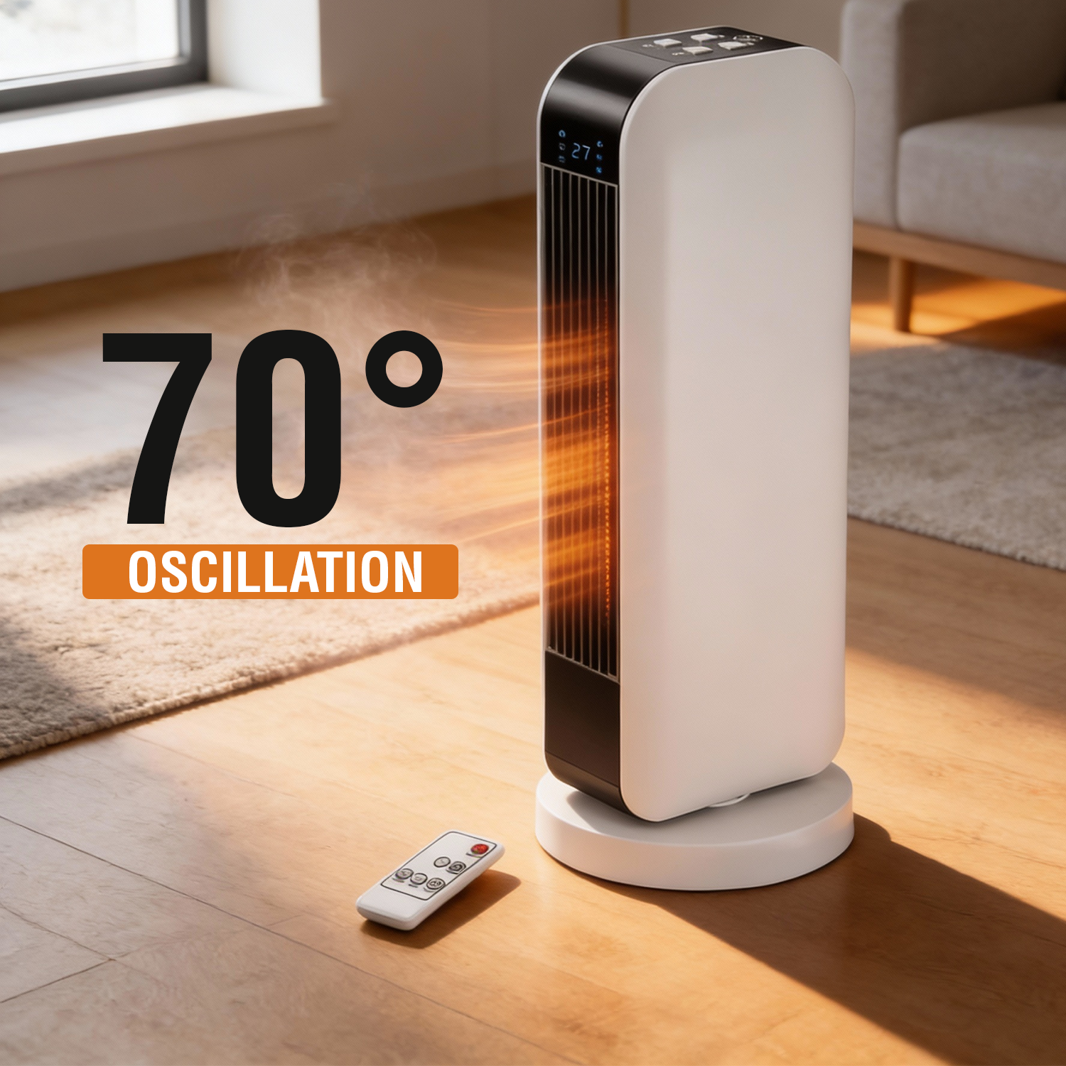 Energy efficient electric room heater for winter