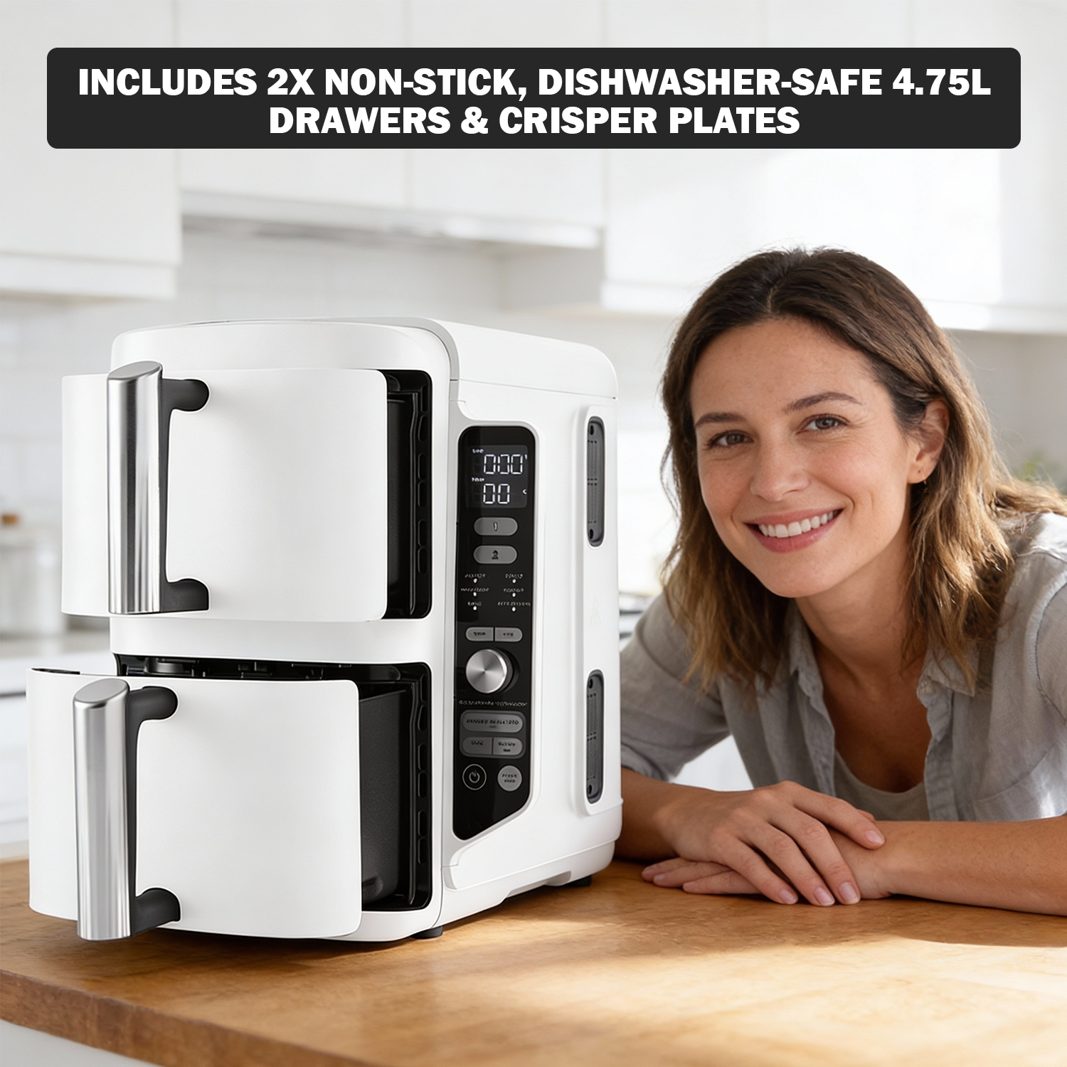 Extra large air fryer for roasting chicken and vegetables