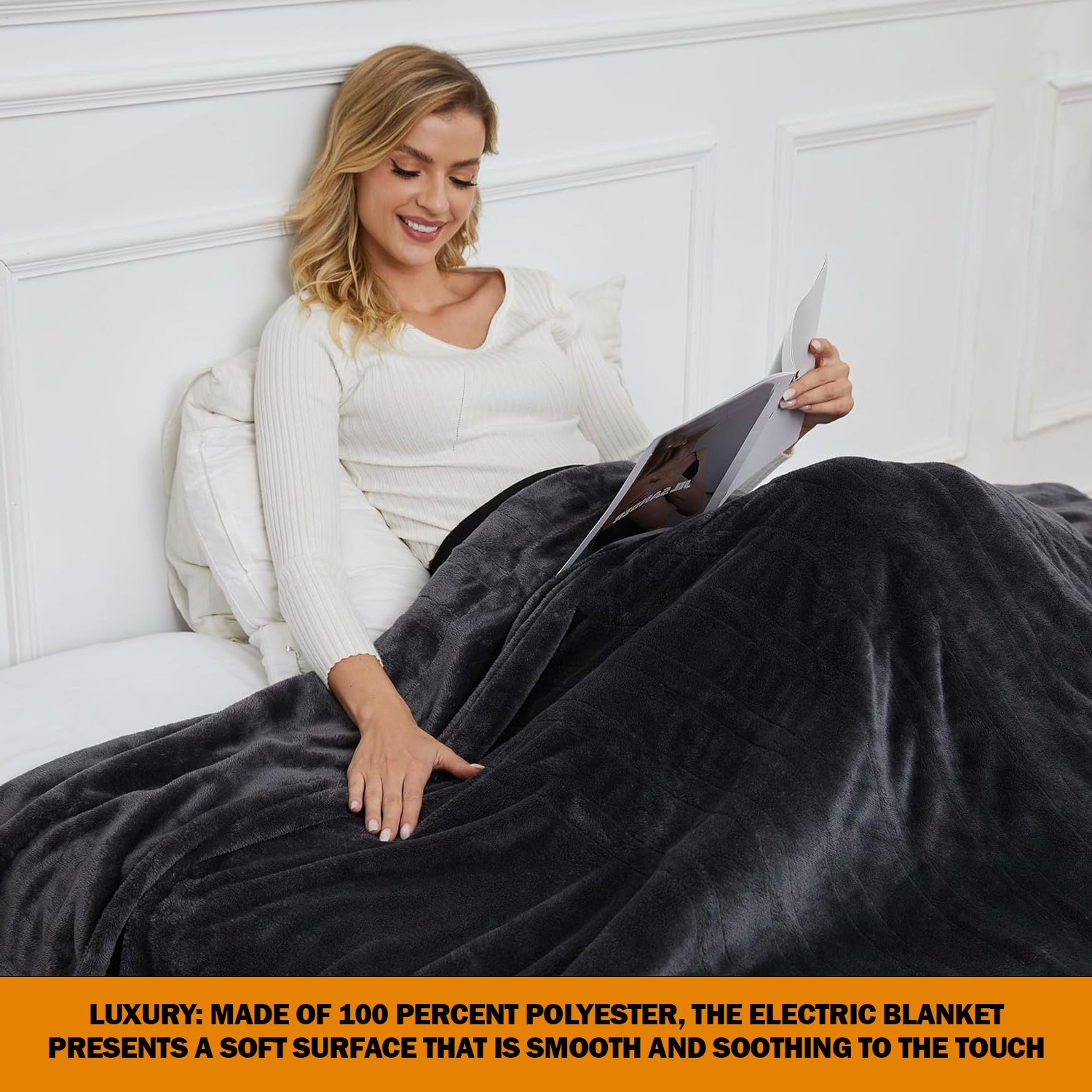 Extra large heated blanket for bed