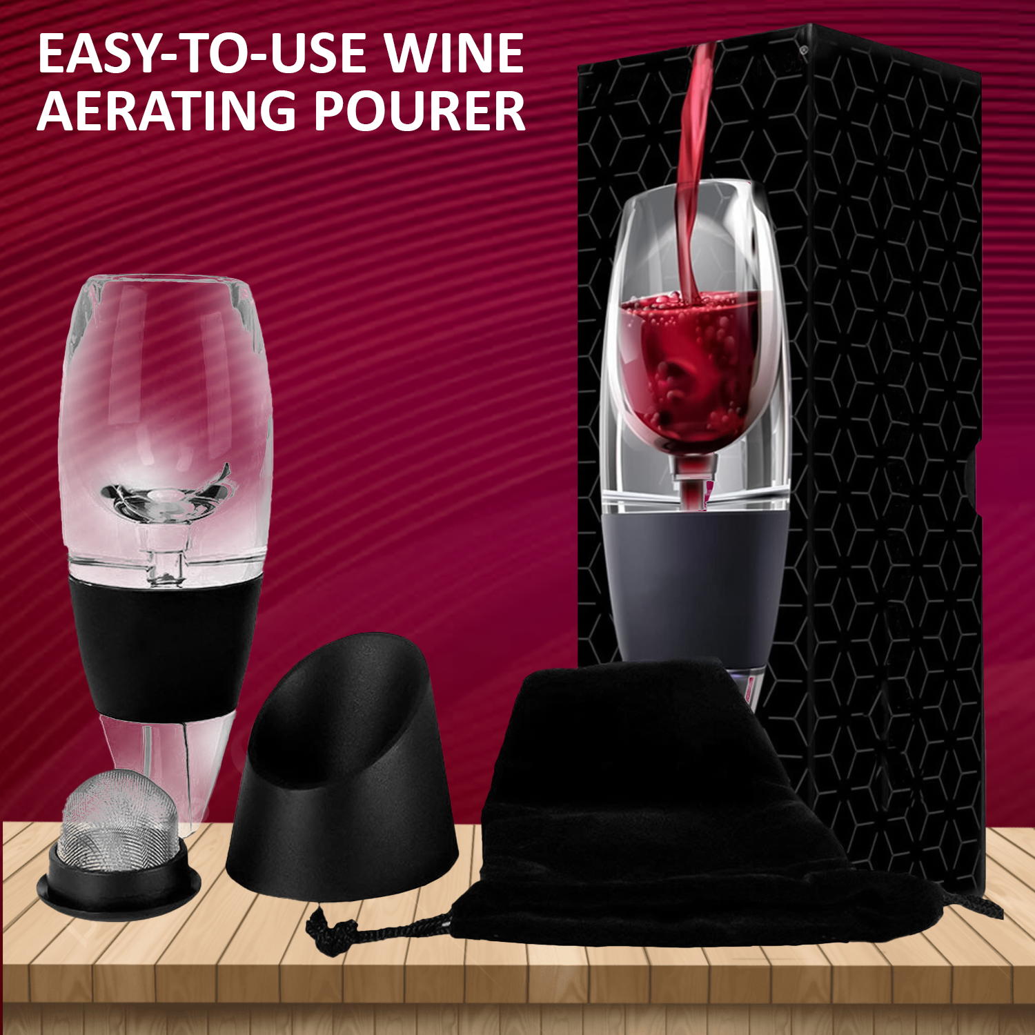 Wine Aerator Decanter - Red Wine Aerator & Stand red/White Wine Decanter
