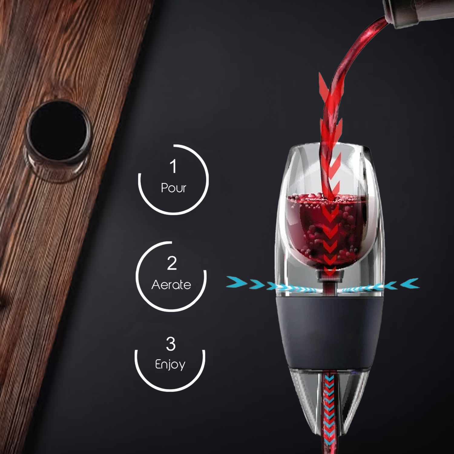 Wine Aerator Decanter - Red Wine Aerator & Stand red/White Wine Decanter