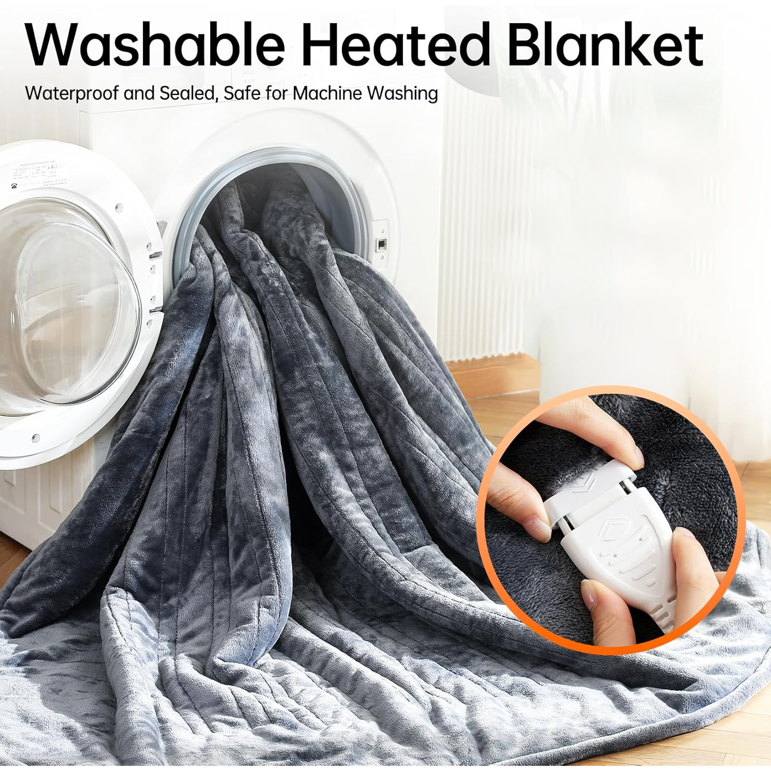 Fast heating blanket with auto shut-off feature