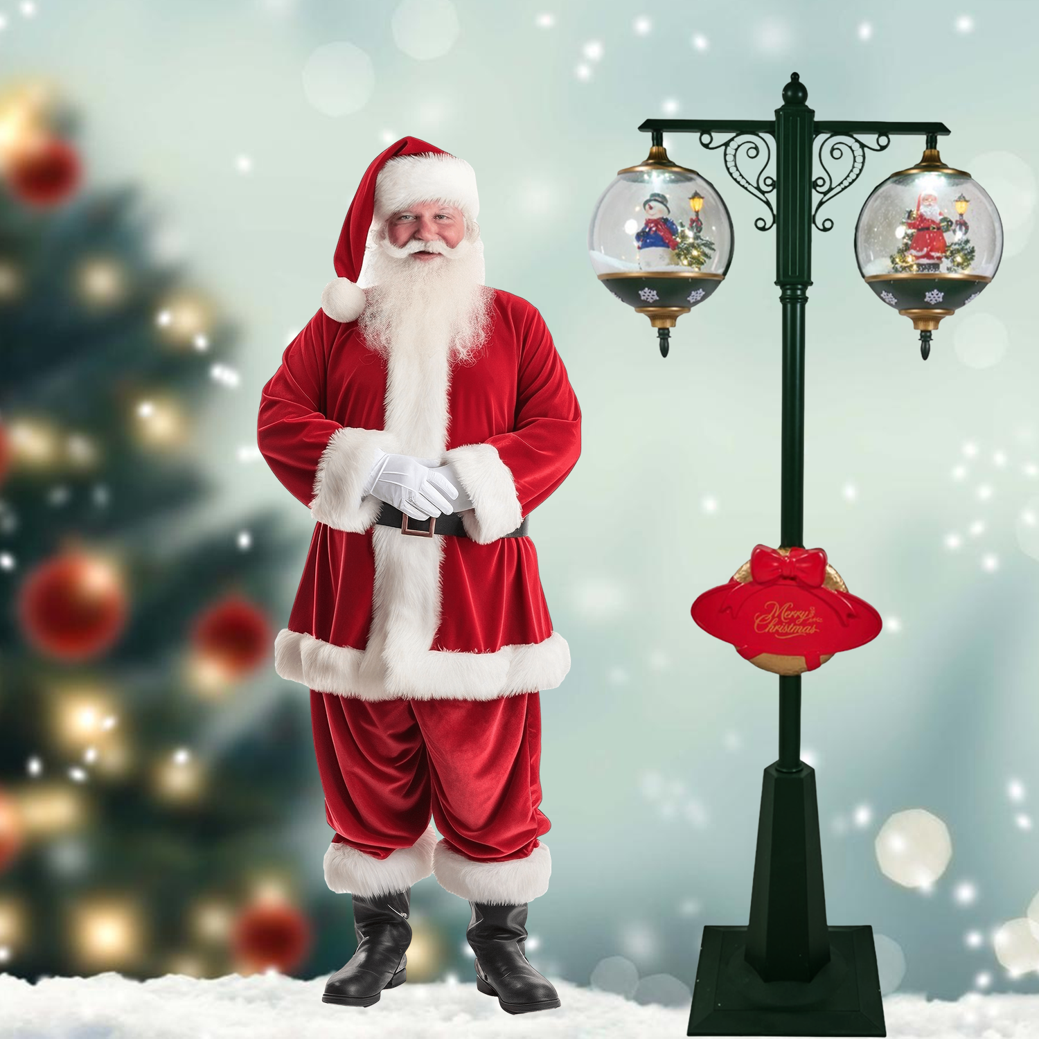 Festive musical lantern with warm LED light