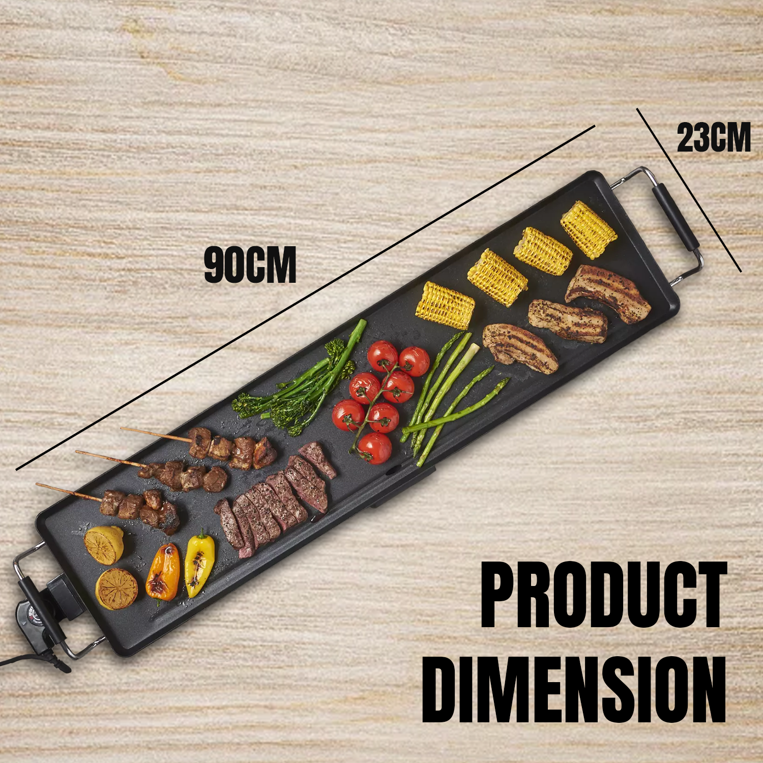 Flat top griddle plate for outdoor grill