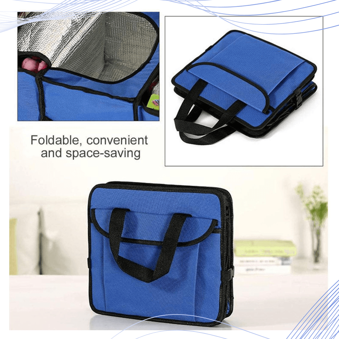 Foldable car boot organizer