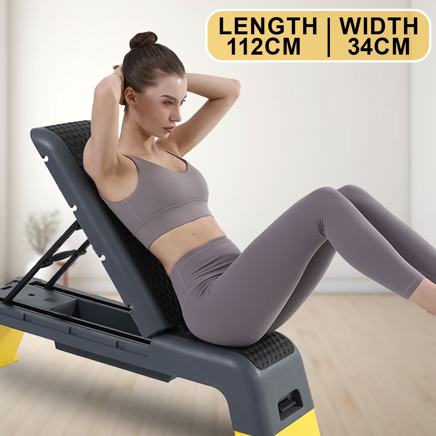 Foldable exercise bench for strength training
