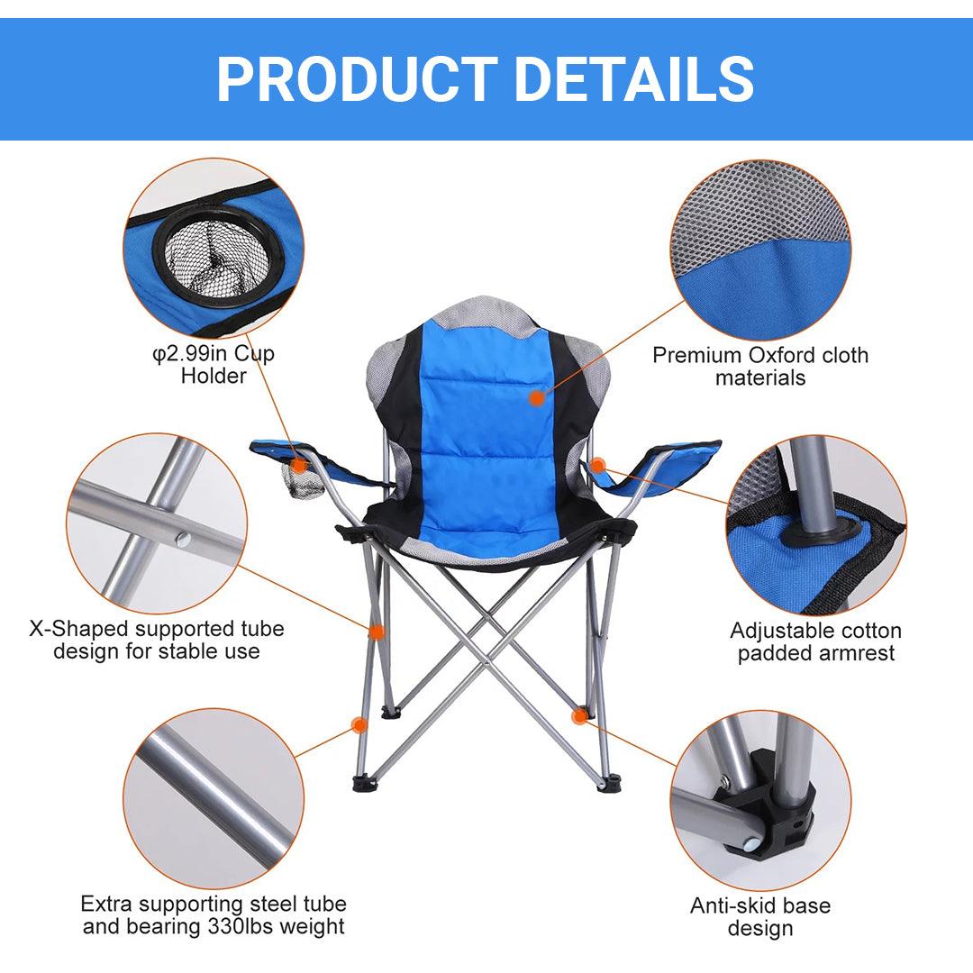 	 padded camp chairs