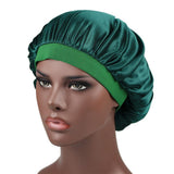 Green Satin Hair Bonnet