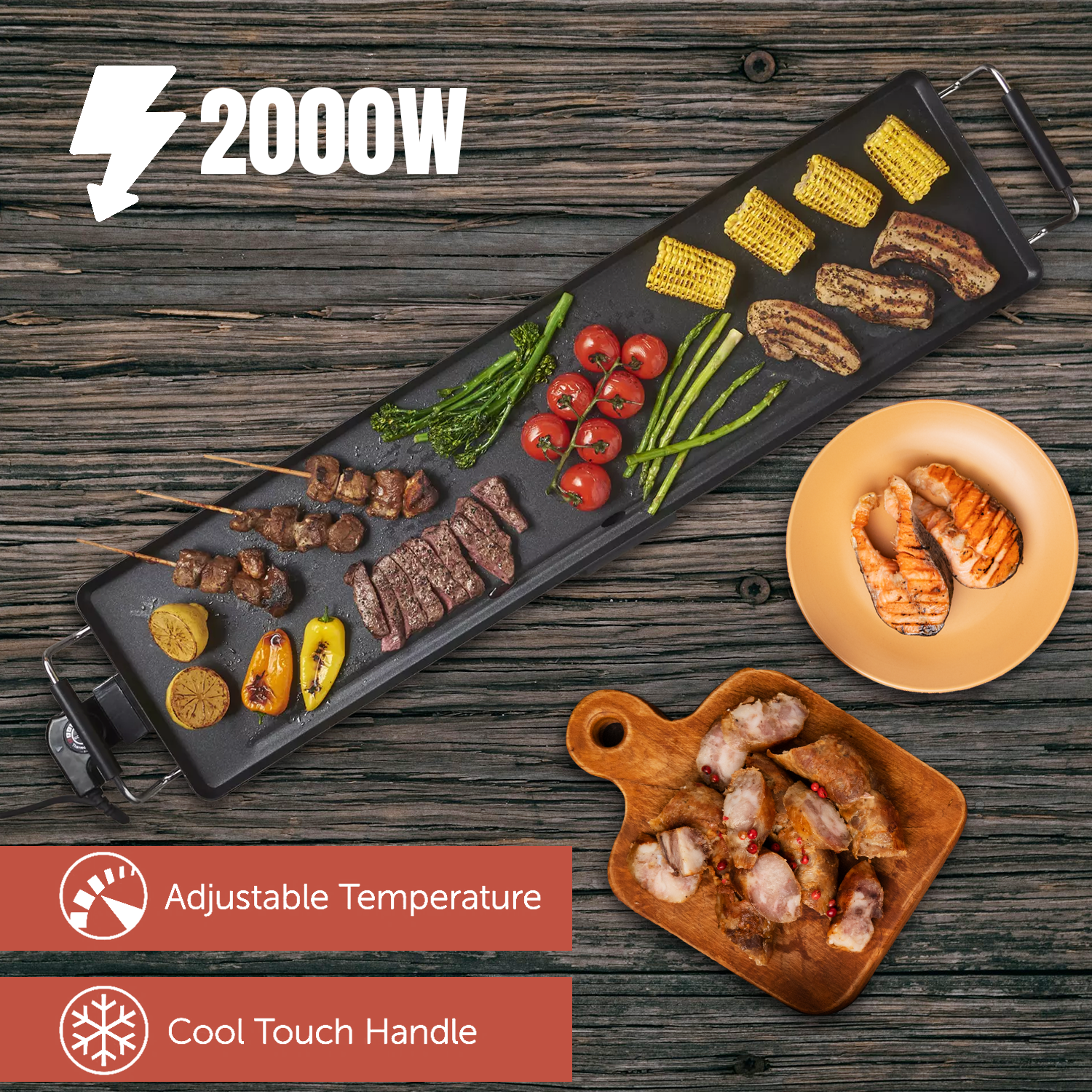 Stainless steel BBQ griddle for backyard grilling