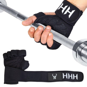 Gym Gloves Wrist Support - Weight Lifting Gym Gel padded Gloves strap