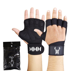 Gym Gloves Wrist Support - Weight Lifting Gym Gel padded Gloves strap