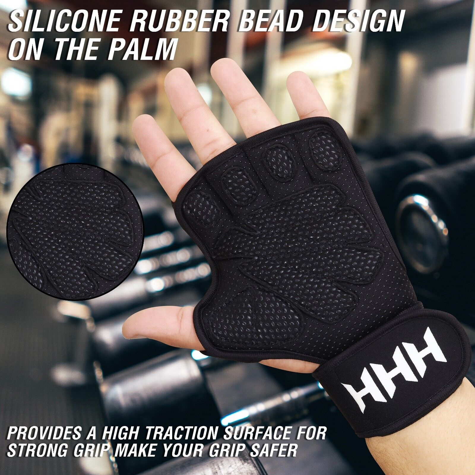 Gym Gloves Wrist Support - Weight Lifting Gym Gel padded Gloves strap