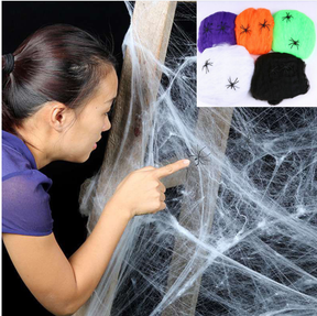 Halloween Spider Webbing -  Spider Web Spiders Stretchable Cobweb