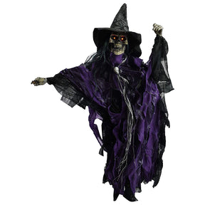 Witches for Halloween Decorations - Hanging Witch NEW Scary Screaming Skeleton Haunted House Decoration