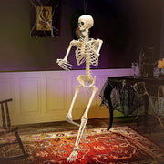 Halloween Decor Skeleton - 170cm Halloween Poseable Human Skeleton Full Life Size Party Decoration