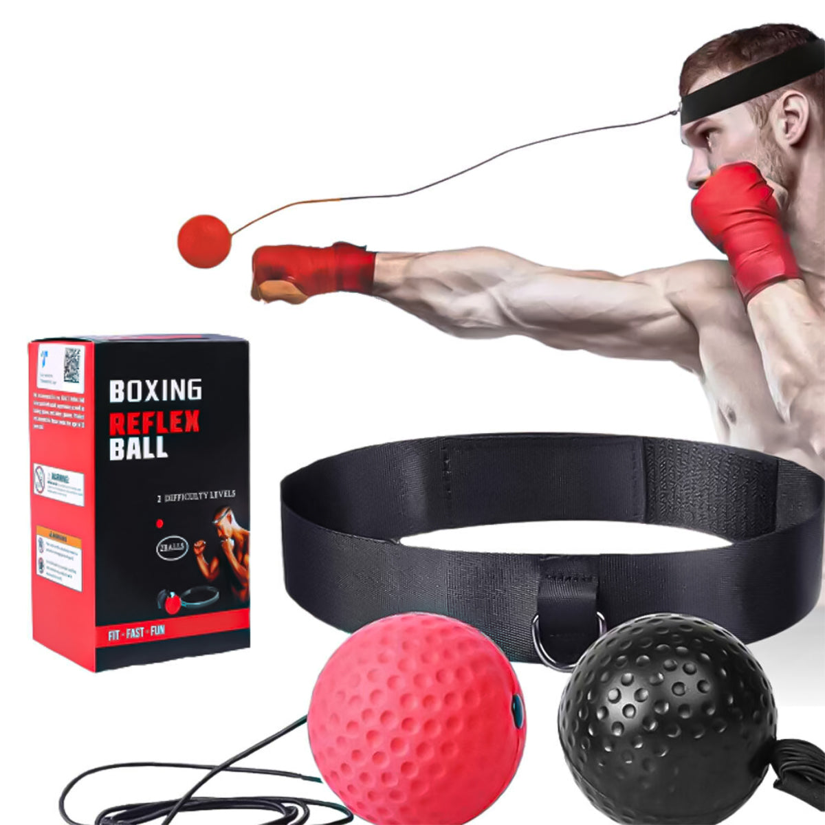 Get Out Boxing Reflex Ball Set – Reaction Ball – Agility Training Boxing  Ball 