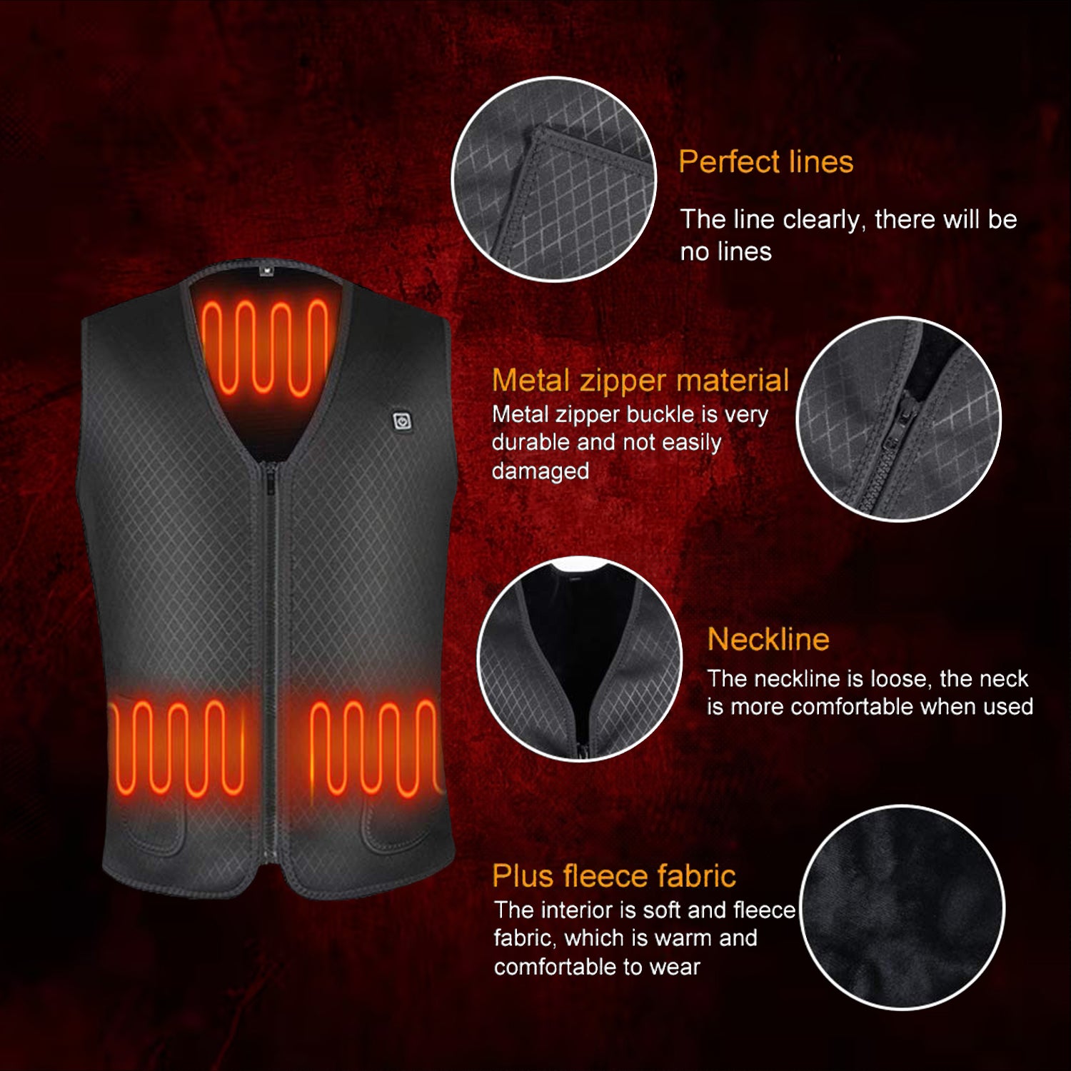 Heat-warming jacket with rechargeable battery