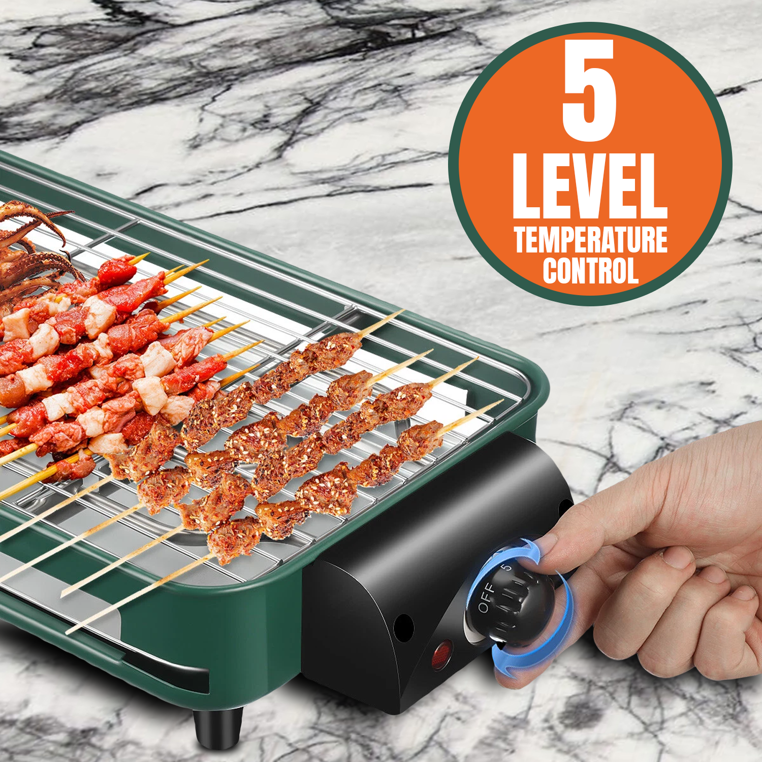 Heavy-duty barbecue hot plate for outdoor grill