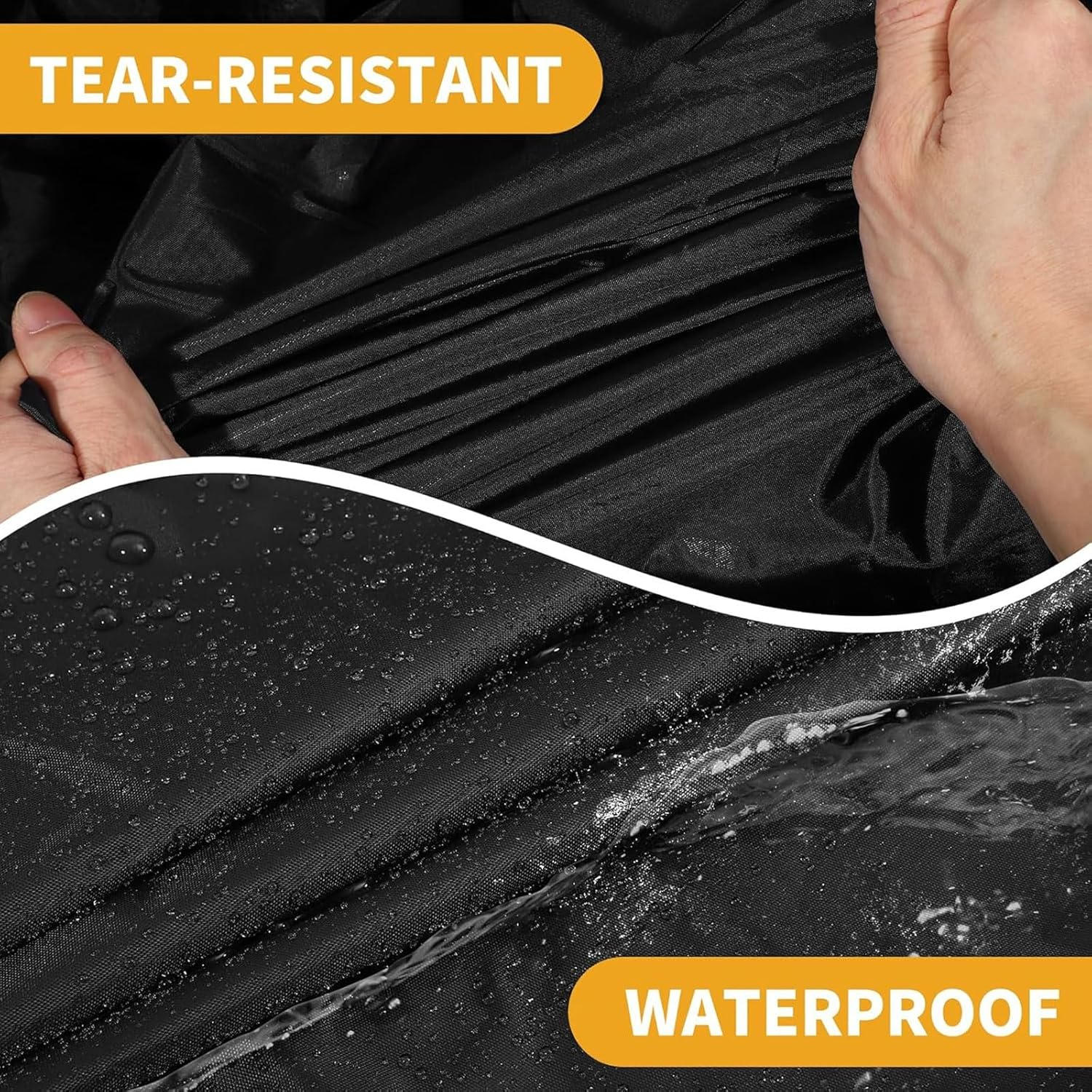 Heavy-duty car cover with wind straps