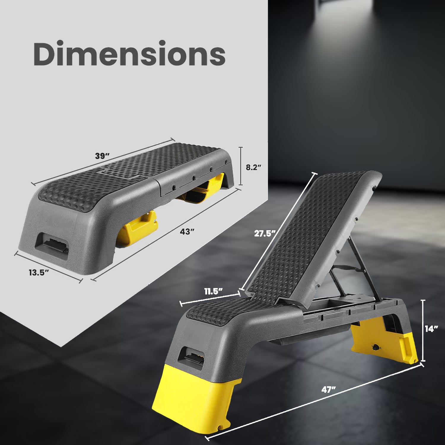 Heavy-duty weight bench for indoor fitness