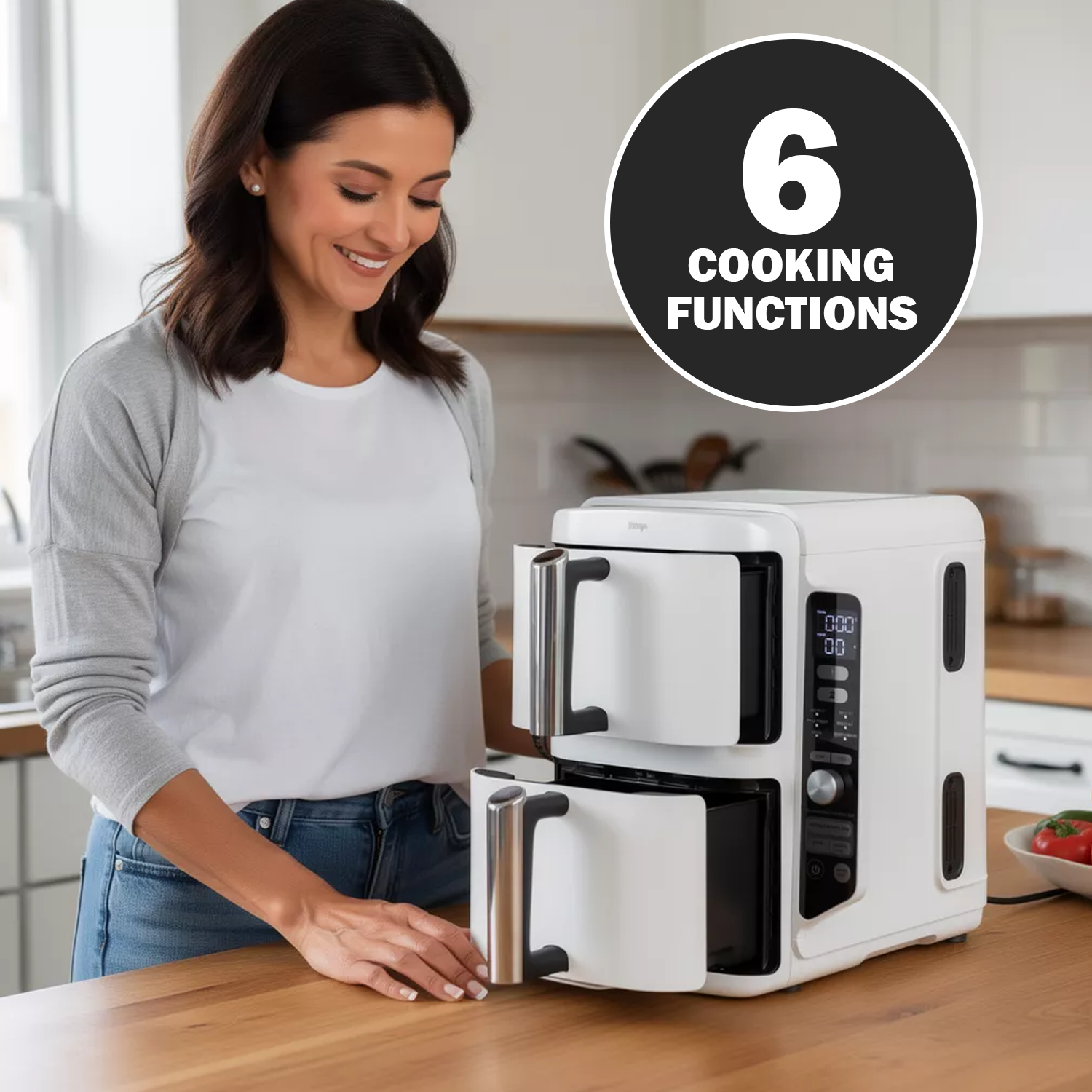 High capacity air fryer for fast family meals