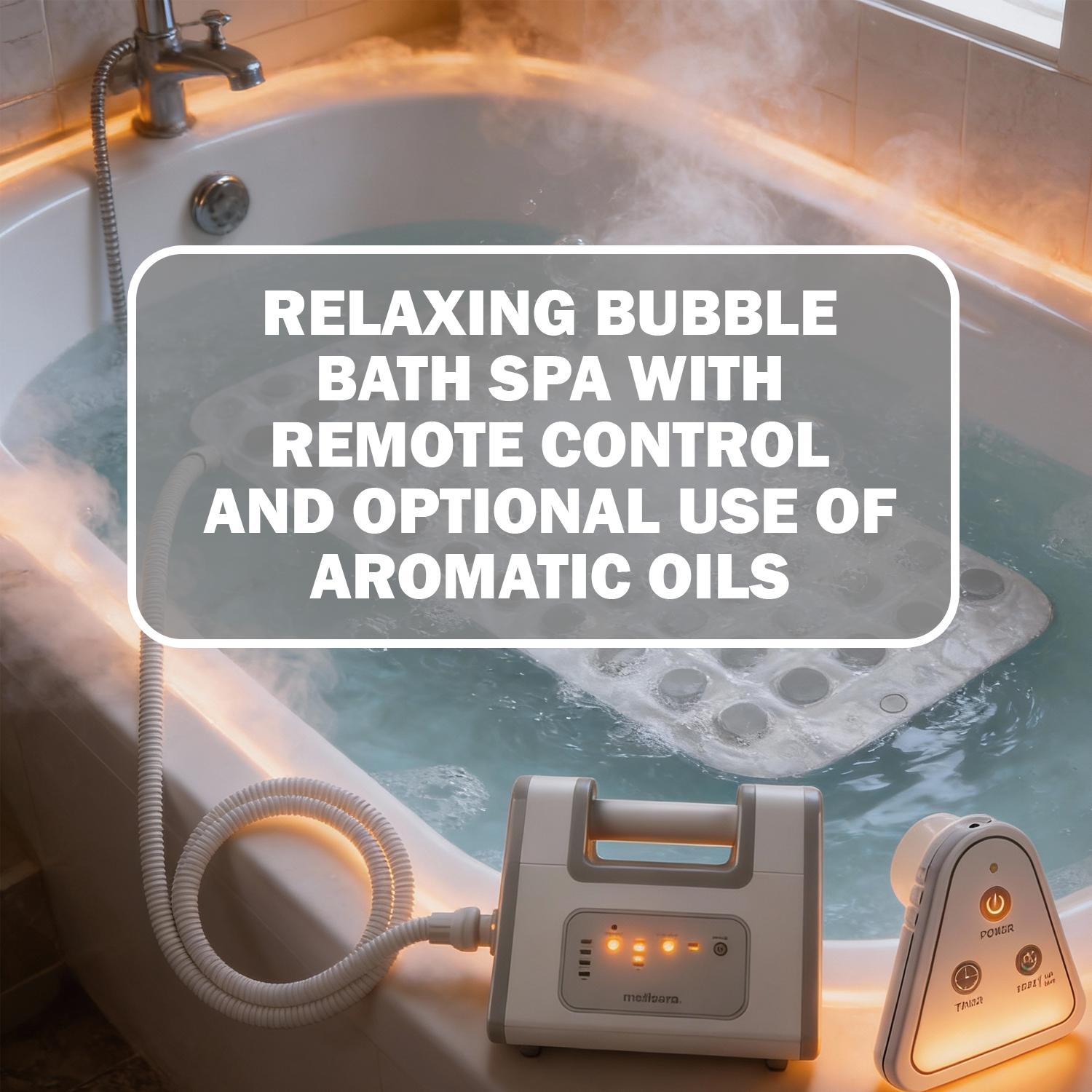 Home spa bubble bath mat for daily relaxation