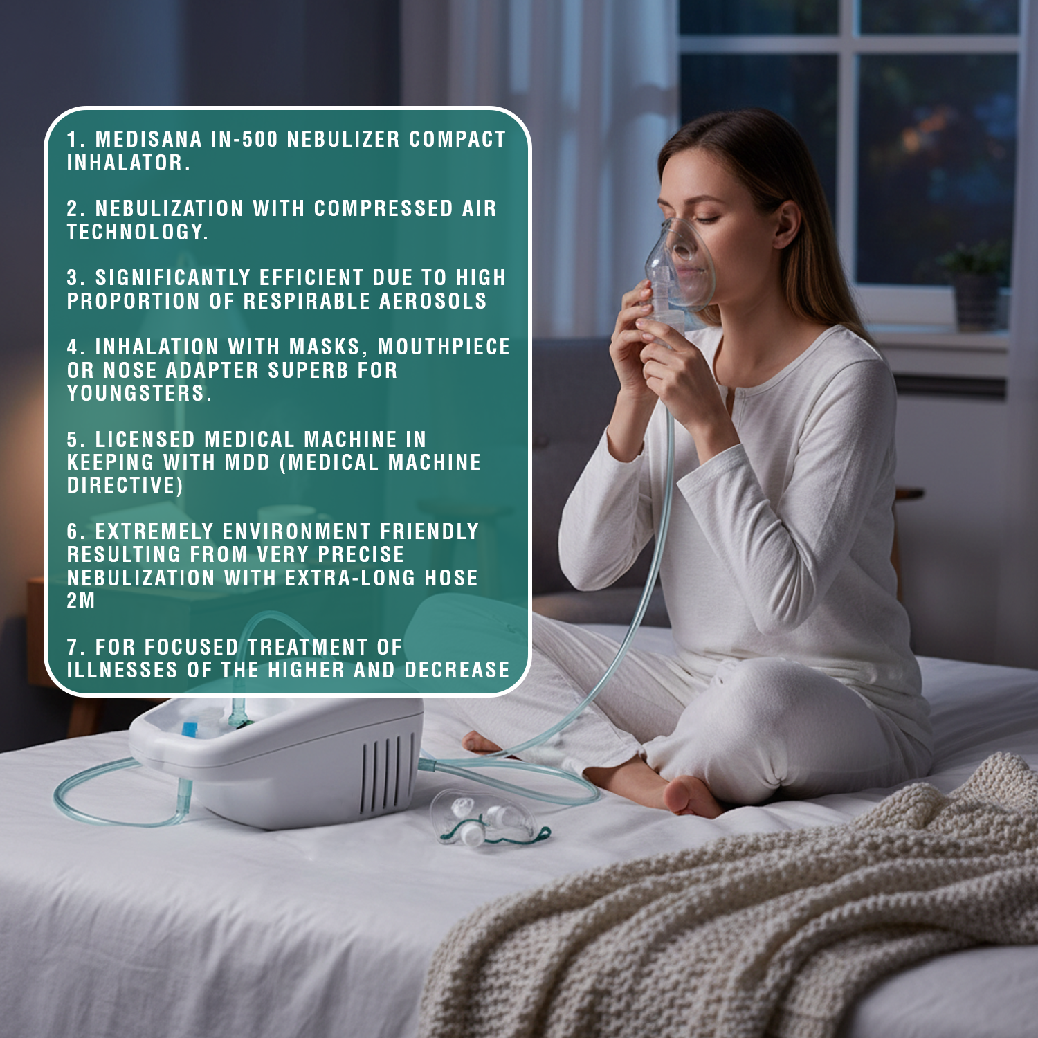 Home steam inhaler for chest congestion relief