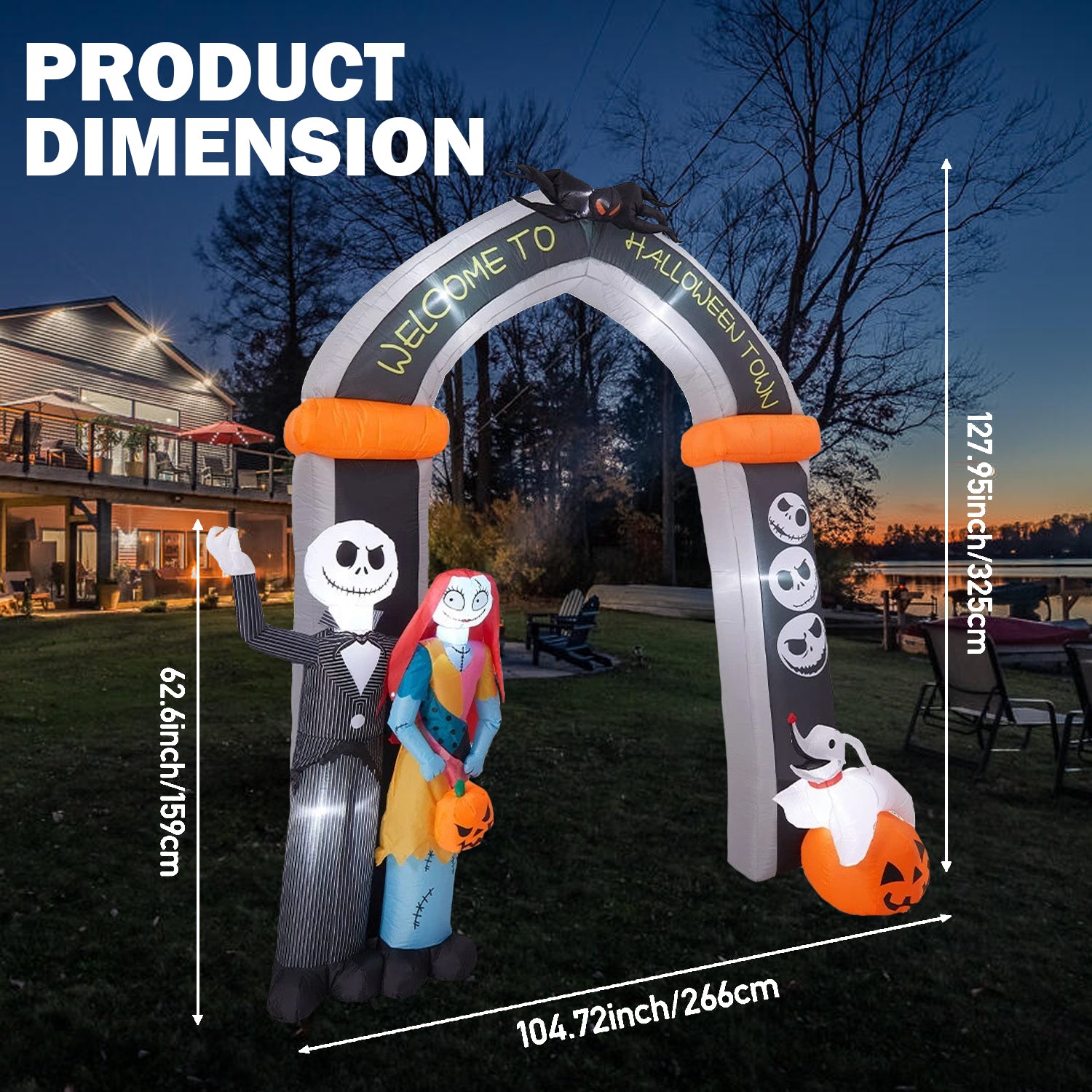 Inflatable Halloween decoration for outdoor yard