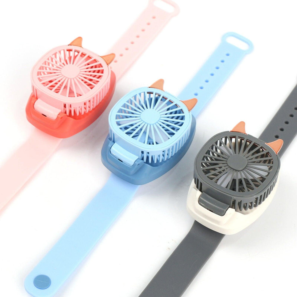 Home Kids Watch Fan - Portable Kids Wrist Watch Fan Air Cooling USB ...
