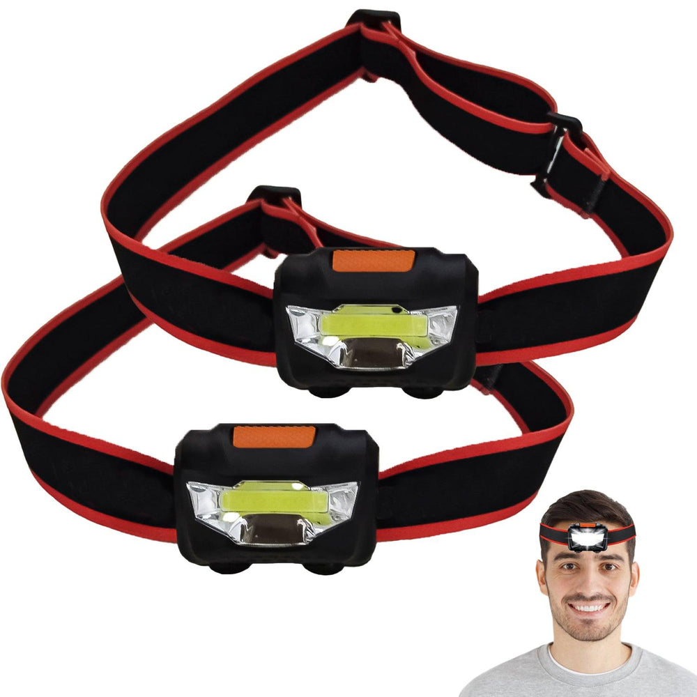 Home LED Head Torch - 2 Pack COB Headlamp Super Bright Headlight ...